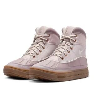 NIKE Youth Kids WOODSIDE 2 HIGH Waterproof Boots Platinum Violet (HF0767 200) 1Y